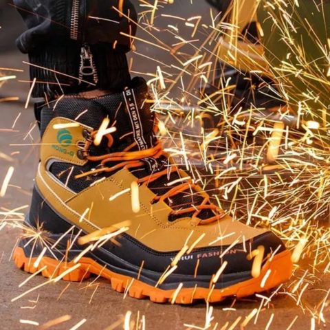 Kit Bota de Hombre Safety en 100 % Cuero Legítimo (Impermeable y Antideslizante) +3 REGALOS Limitados
