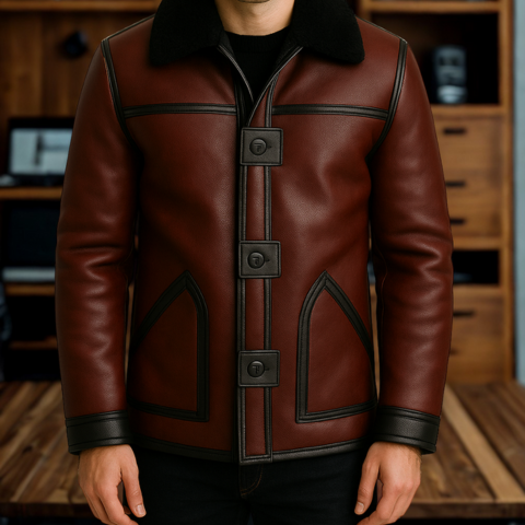 Kit Campera de Hombre Nexo en Cuero Legítimo con Forro Interior +REGALO: Reloj, Cinturón y Billetera