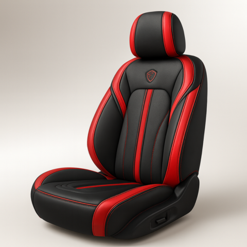 Funda para Asiento de Auto Deluxe en Cuero Legítimo Universal +REGALO: Alfombra Completa