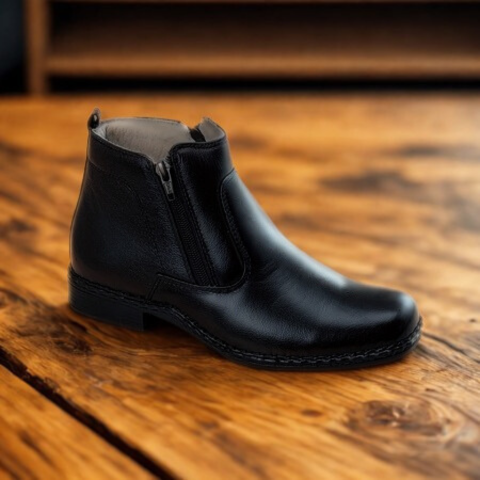 Kit Bota de Hombre Bravik en Cuero Legítimo con Plantilla Ortopédica +REGALOS: Gorra, Cinturón y Funda con Cuchillo