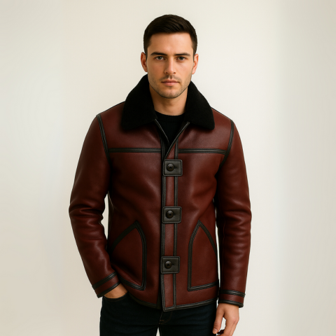 Kit Campera de Hombre Nexo en Cuero Legítimo con Forro Interior +REGALO: Reloj, Cinturón y Billetera