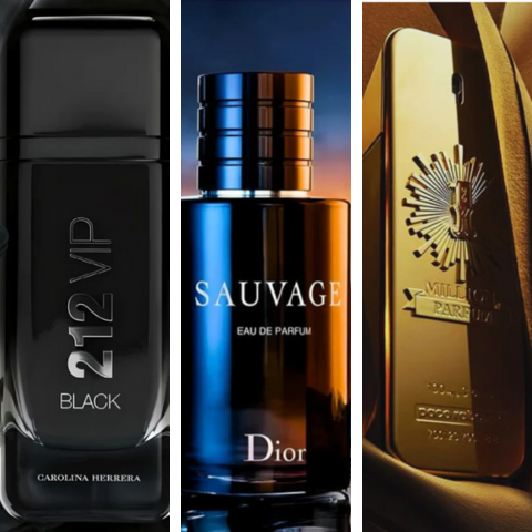 3 Perfumes de Hombre Importados (100 ml c/u) – Sauvage Dior | One Million | 212 VIP Black