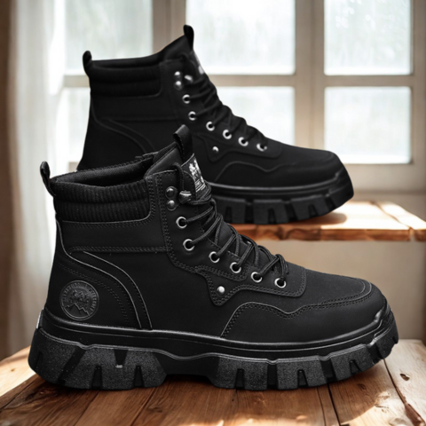 Kit Bota de Hombre Farkon con Plantilla Ortopédica y Suela Antideslizante +REGALOS: Reloj, Cinturón y Billetera
