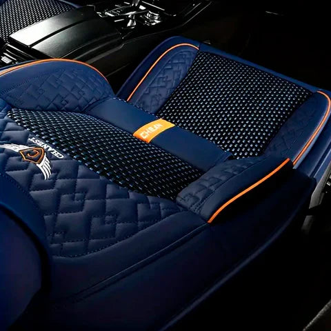 Funda para Asiento de Auto Veron en Cuero Legítimo Universal + REGALO: Alfombra Completa