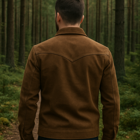 Campera Masculina Furia de Cuero Legítimo +REGALOS: Gorra, Cinturón y Funda