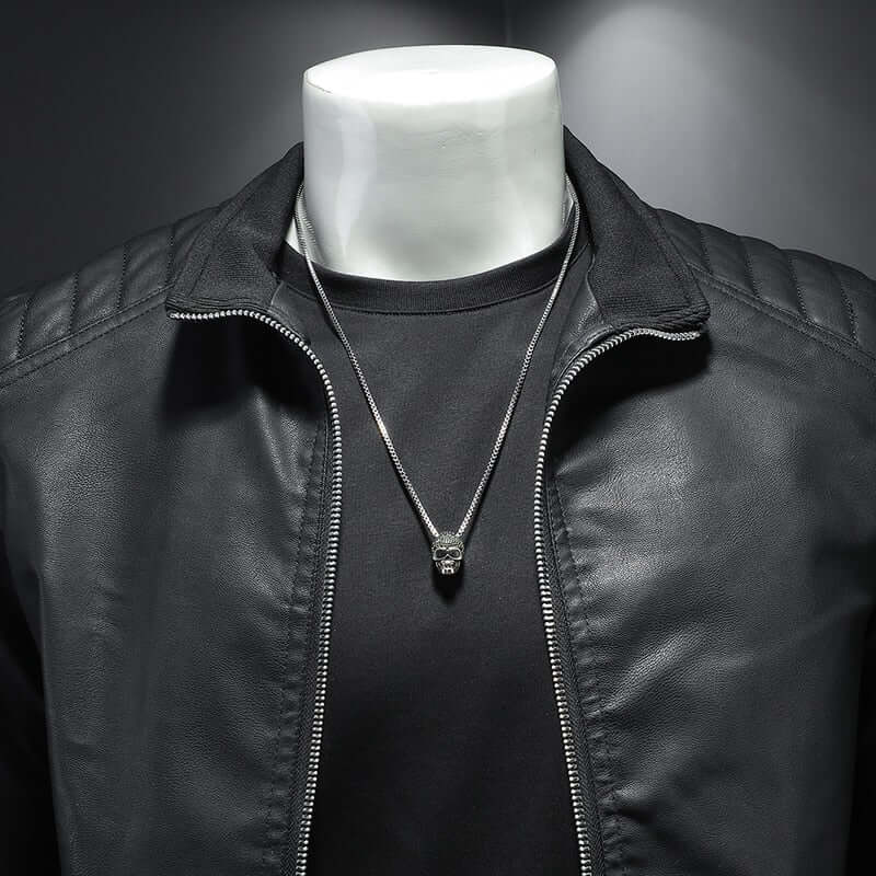 Campera de Cuero Slim para Hombres