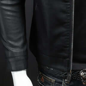 Campera de Cuero Slim para Hombres