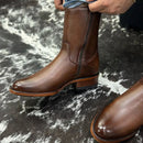 Kit Bota Maverick Masculino de Cuero Legítimo + 3 REGALOS: Cinturón, Sombrero y Cartera