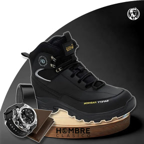 Kit Bota Masculina Safety en 100% Cuero Legítimo (Impermeable y Antideslizante) + 3 REGALOS Limitados