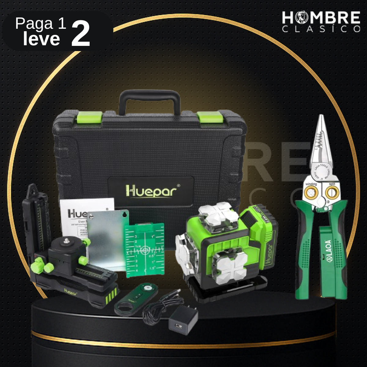 [Llevate 2 y Pagá 1] Nivel Láser de Alta Precisión 360° Multifuncional +REGALOS: Alicate Multifunción 8 en 1