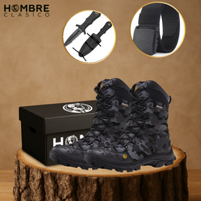 Kit Bota Masculina Titan en Cuero Legítimo +REGALOS: Funda con Cuchillo y Cinturón