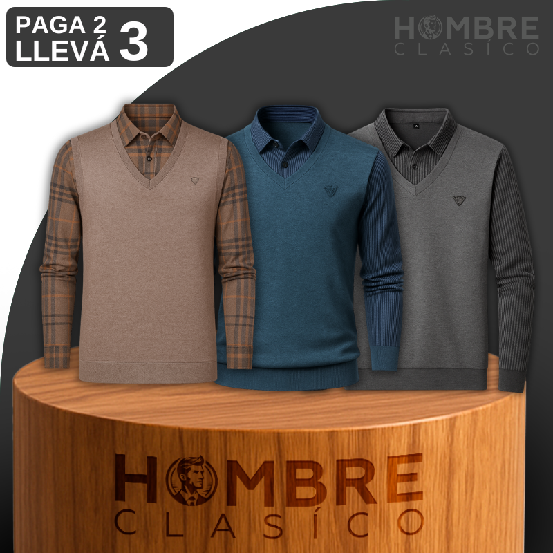 [Llevá 3 Pagá 2] Suéter de Hombre Feronni en Terciopelo y Algodón (¡Elegancia que Acompaña tus Pasos!)