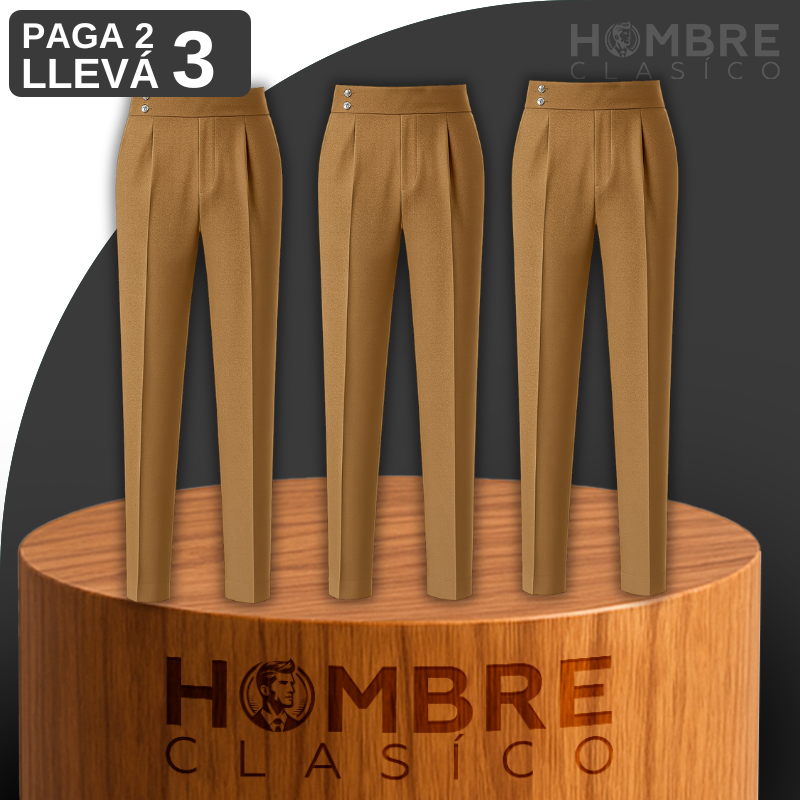 [Llevá 3 Pagá 2] Pantalones de Hombre Domani en Tejido de Seda Color Hielo y Poliéster (¡Estilo Marcado y Auténtico!)