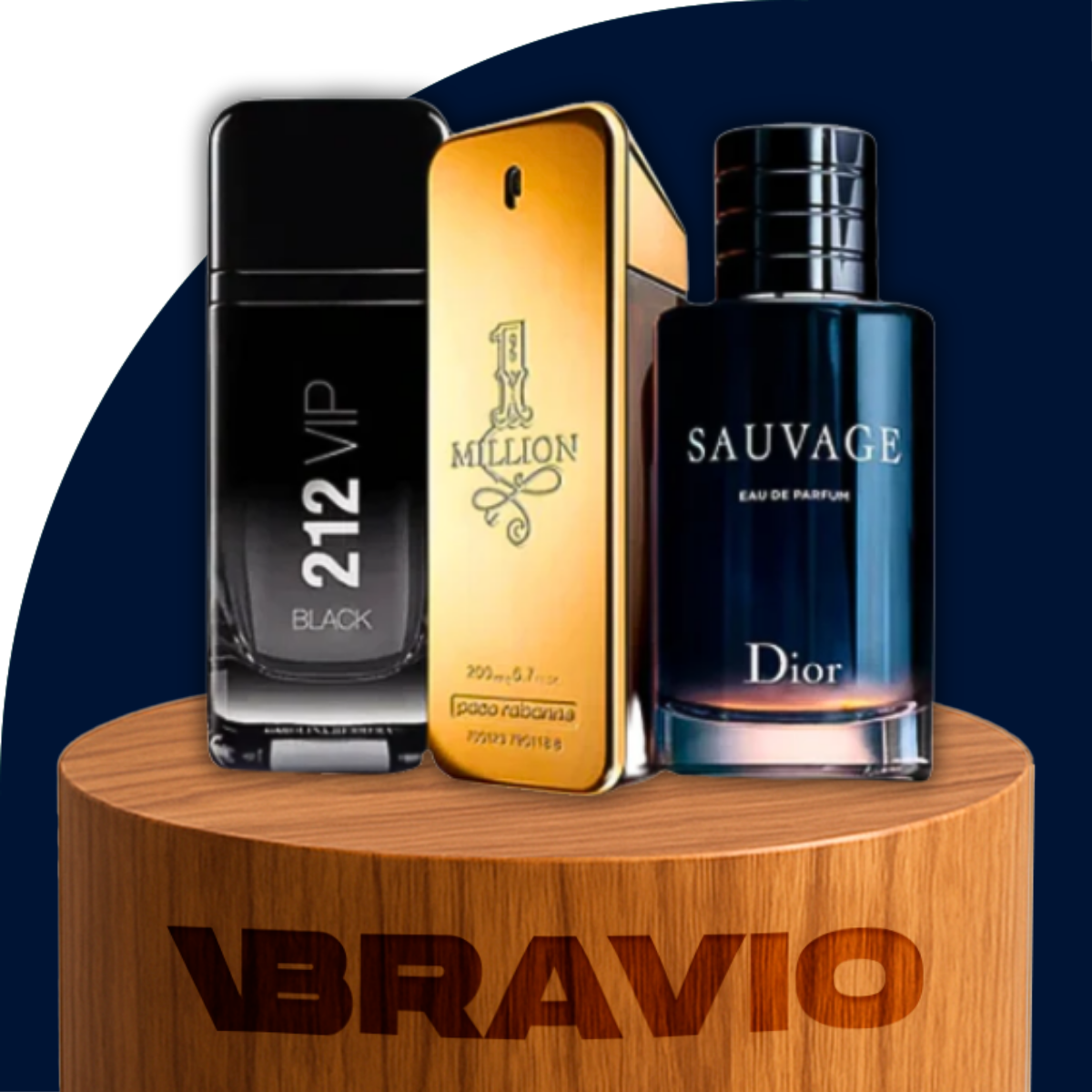 3 Perfumes de Hombre Importados (100 ml c/u) – Sauvage Dior | One Million | 212 VIP Black