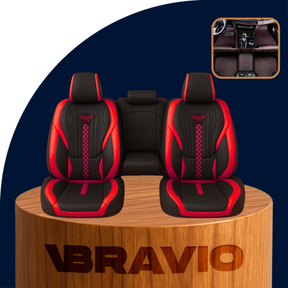 Funda para Asiento de Auto Deluxe en Cuero Legítimo Universal +REGALO: Alfombra Completa