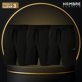 [Llevá 3 y pagá 2] Shorts Masculinos en Seda Hielo y Poliéster (¡Estilo y confort para el día a día!)