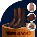 Kit Bota Maverick Masculino de Cuero Legítimo + 3 REGALOS: Cinturón, Sombrero y Cartera