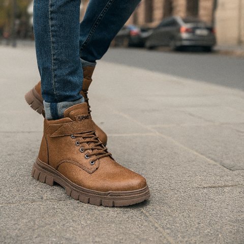 Bota Masculina Vanguard em Couro 100% Legítimo +BRINDES: Cinto de Couro, Carteira e Relógio