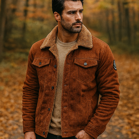 Campera de Hombre Falcon en Cuero Legítimo +3 REGALOS: Cinturón, Reloj y Billetera