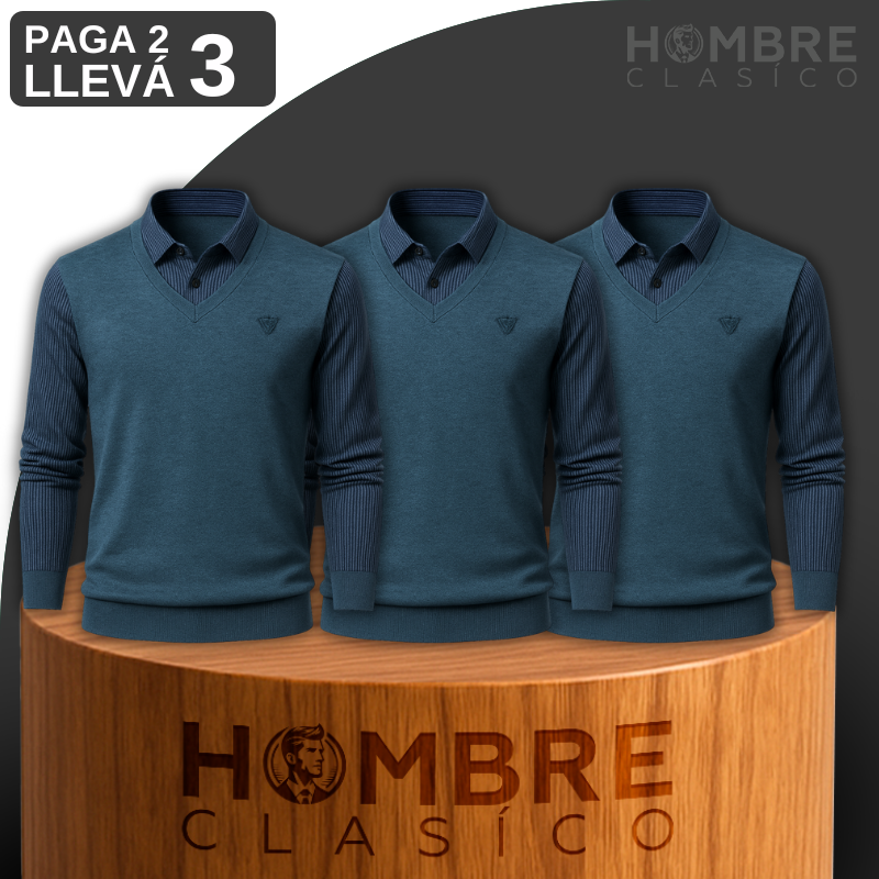 [Llevá 3 Pagá 2] Suéter de Hombre Feronni en Terciopelo y Algodón (¡Elegancia que Acompaña tus Pasos!)