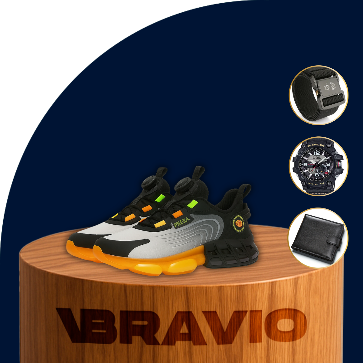 Zapatillas de Hombre Amax con Plantilla Ortopédica y Ajuste con Polea +REGALOS: Cinturón, Billetera y Reloj