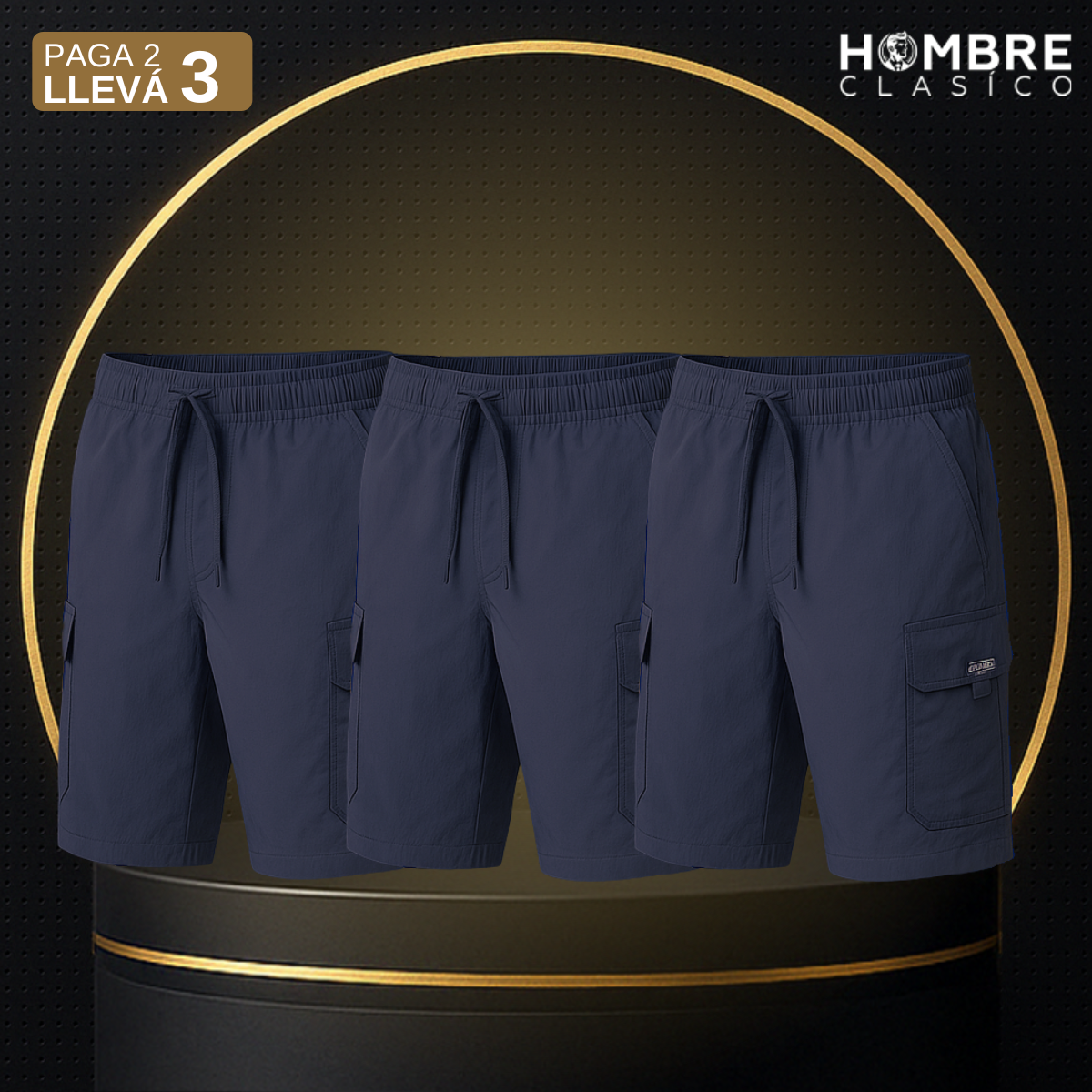 [Llevá 3 y pagá 2] Shorts Masculinos en Seda Hielo y Poliéster (¡Estilo y confort para el día a día!)