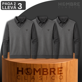 [Llevá 3 Pagá 2] Suéter de Hombre Feronni en Terciopelo y Algodón (¡Elegancia que Acompaña tus Pasos!)