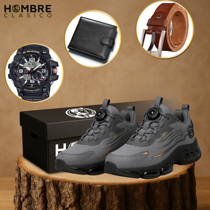 Zapatillas de Hombre Dunker con Plantilla Ortopédica y Suela Antideslizante +REGALOS: Reloj, Cinturón y Billetera