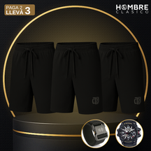 [Llevá 3 y Pagá 2] Shorts Masculinos en Seda Hielo y Poliéster (¡Estilo Implacable!) +2 REGALOS: Reloj y Cinturón