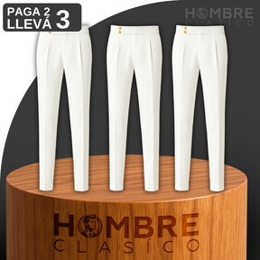 [Llevá 3 Pagá 2] Pantalones de Hombre Domani en Tejido de Seda Color Hielo y Poliéster (¡Estilo Marcado y Auténtico!)