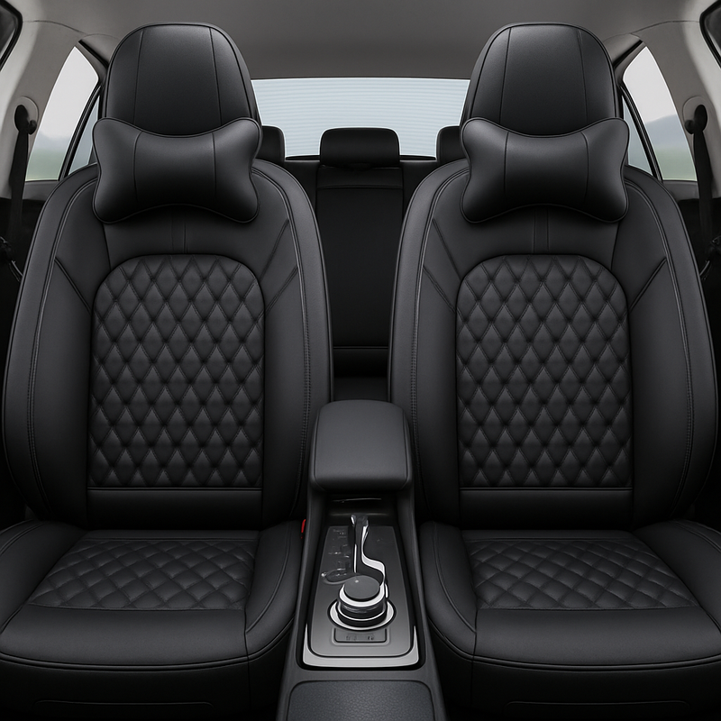 Funda para Asiento de Auto Universal Autra en Cuero Legítimo +REGALO: Juego Completo de Alfombras