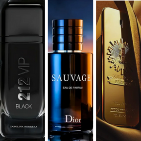 3 Perfumes de Hombre Importados (100 ml c/u) – Sauvage Dior | One Million | 212 VIP Black