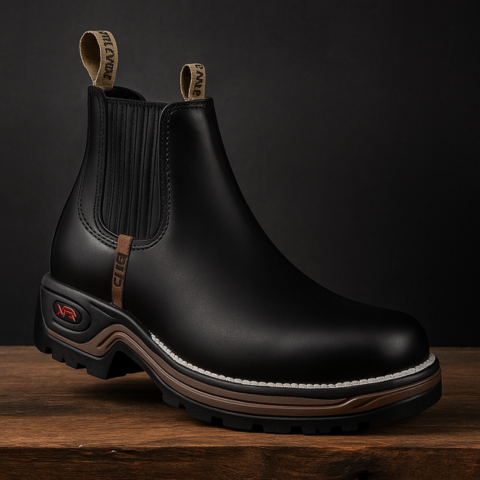 Kit Bota Ortopédica Fazenda con Caña Corta en 100% Cuero Bovino + REGALOS: Cinturón, Gorro y Billetera