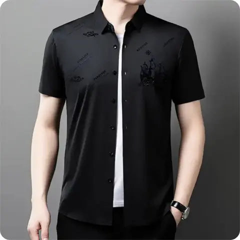 [Llevá 3 y pagá 2] Camisa Livard de tela seda color hielo (¡Calidad y elegancia sin fin!) +3 REGALOS: Reloj, Cinturón y Billetera