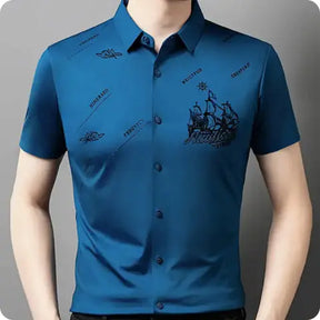 [Llevá 3 y pagá 2] Camisa Livard de tela seda color hielo (¡Calidad y elegancia sin fin!) +3 REGALOS: Reloj, Cinturón y Billetera