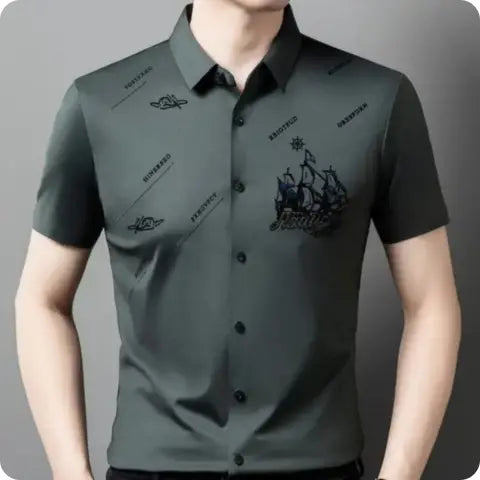 [Llevá 3 y pagá 2] Camisa Livard de tela seda color hielo (¡Calidad y elegancia sin fin!) +3 REGALOS: Reloj, Cinturón y Billetera