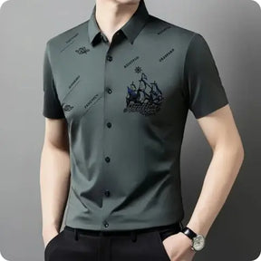 [Llevá 3 y pagá 2] Camisa Livard de tela seda color hielo (¡Calidad y elegancia sin fin!) +3 REGALOS: Reloj, Cinturón y Billetera