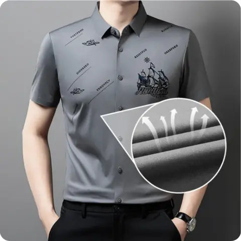 [Llevá 3 y pagá 2] Camisa Livard de tela seda color hielo (¡Calidad y elegancia sin fin!) +3 REGALOS: Reloj, Cinturón y Billetera