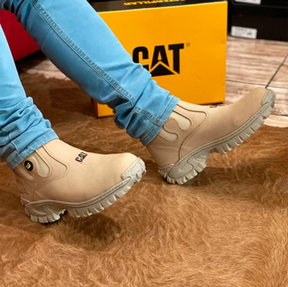 Kit Bota de Hombre Adventure en Cuero Legítimo con Plantilla Ortopédica +4 REGALOS: Sombrero, Cinturón, Billetera y Vaso Térmico