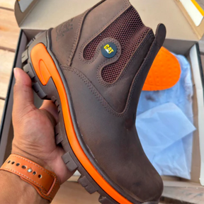 Kit Bota de Hombre Adventure en Cuero Legítimo con Plantilla Ortopédica +4 REGALOS: Sombrero, Cinturón, Billetera y Vaso Térmico