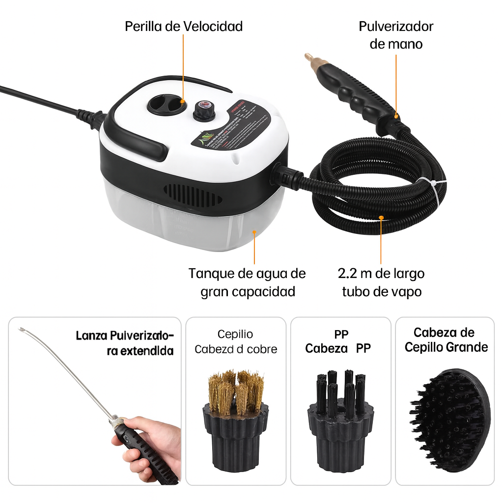 [Llevá 2 Pagá 1] Limpiador a Vapor Presurizado de Alta Presión | Limpieza Profunda y Eficiente