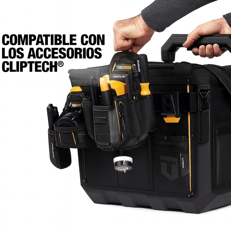 [Llevá 2 Pagá 1] Bolsa de Herramientas en Tela Oxford con Revestimiento ABS con Varios Bolsillos y Rueditas +REGALO: Kit de Herramientas