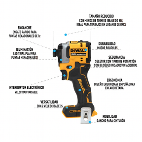 Atornillador y Taladro Brushless a Batería 20V MAX Ion-Litio con 2 Baterías 2.0Ah, Cargador Bivolt y Maletín con Llaves