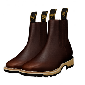 Kit Bota Masculina en Cuero Legítimo y Suela Antideslizante +4 REGALOS: Vaso, Billetera, Cinturón y Sombrero