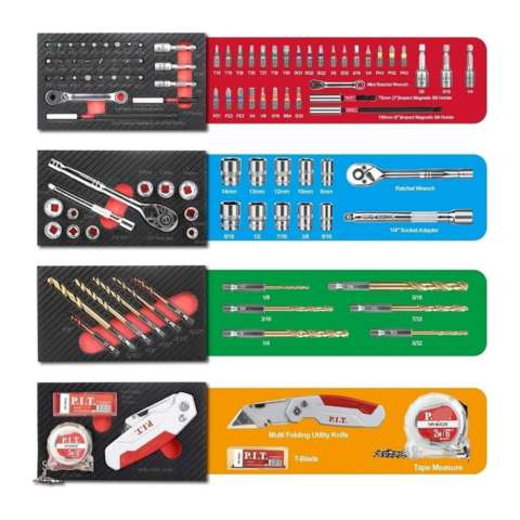 Maletín de Herramientas Multifuncional en Acero Inoxidable +60 Piezas