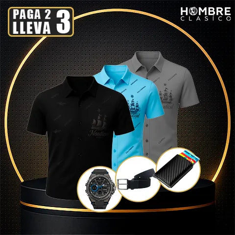 [Llevá 3 y pagá 2] Camisa Livard de tela seda color hielo (¡Calidad y elegancia sin fin!) +3 REGALOS: Reloj, Cinturón y Billetera