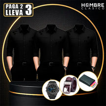 [Llévate 3 y Paga 2] Camisa SERNOX de Tejido Seda Hielo (¡Robustez y Elegancia para el Día a Día!) +3 REGALOS: Reloj, Cinturón y Cartera