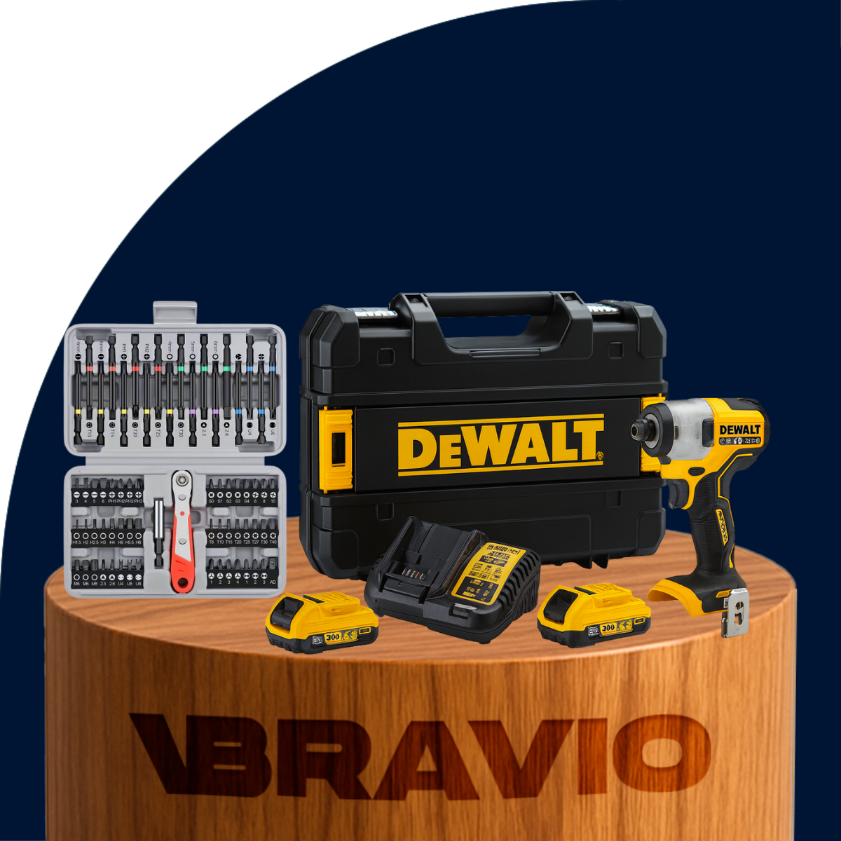 Atornillador y Taladro Brushless a Batería 20V MAX Ion-Litio con 2 Baterías 2.0Ah, Cargador Bivolt y Maletín con Llaves