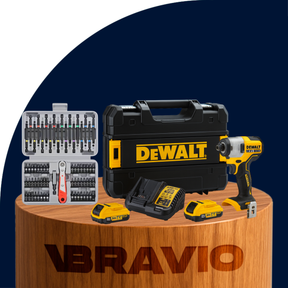 Atornillador y Taladro Brushless a Batería 20V MAX Ion-Litio con 2 Baterías 2.0Ah, Cargador Bivolt y Maletín con Llaves