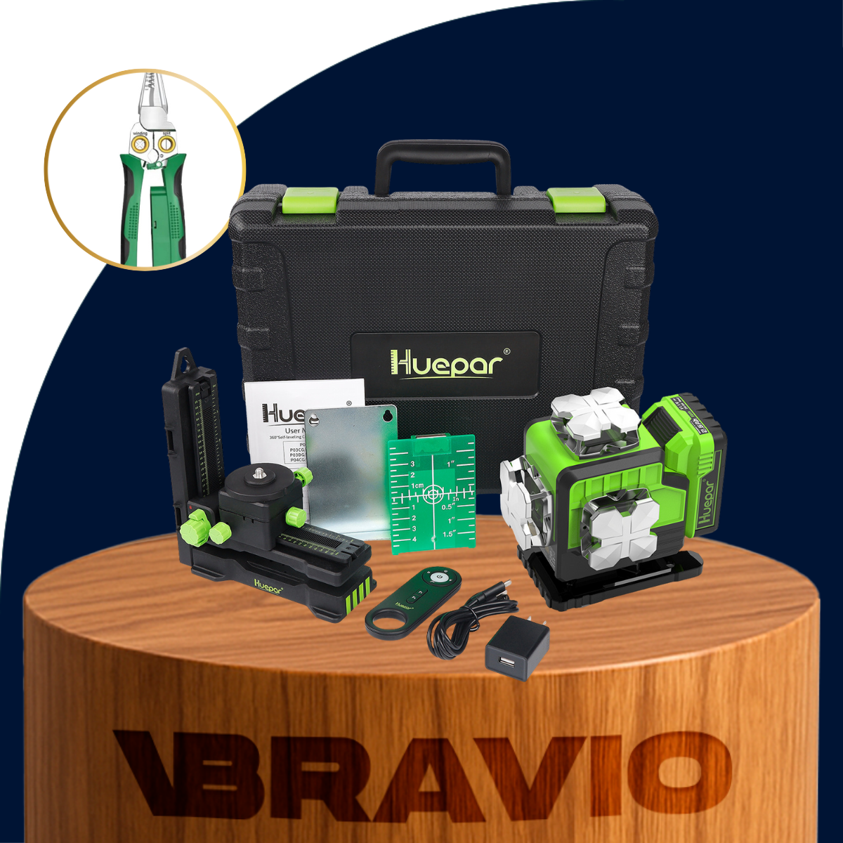 [Llevá 2 Pagá 1] Nivel Láser de Alta Precisión 360° Multifuncional +REGALO: Alicate Multifuncional 8 en 1